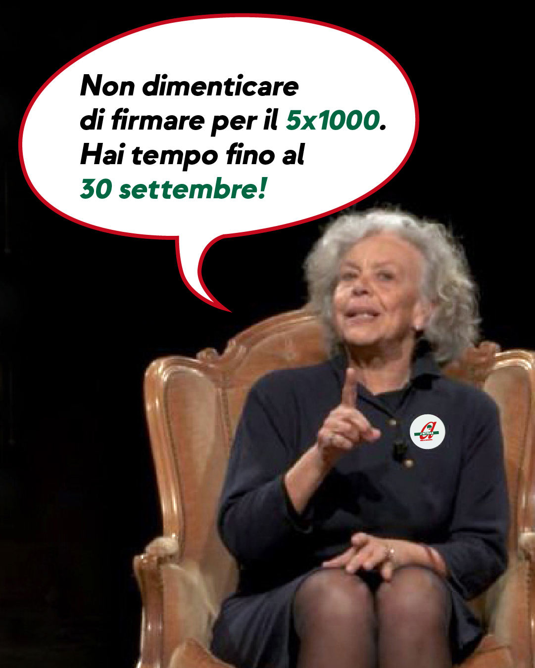 La Signora Anteas consiglia di donare il 5x1000